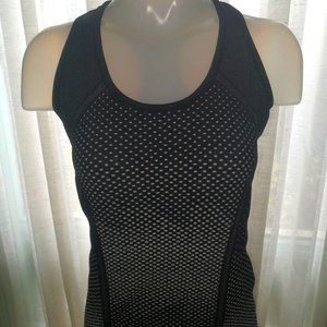 Athleta Seamless Perforated Polka Dot Racer Shirt